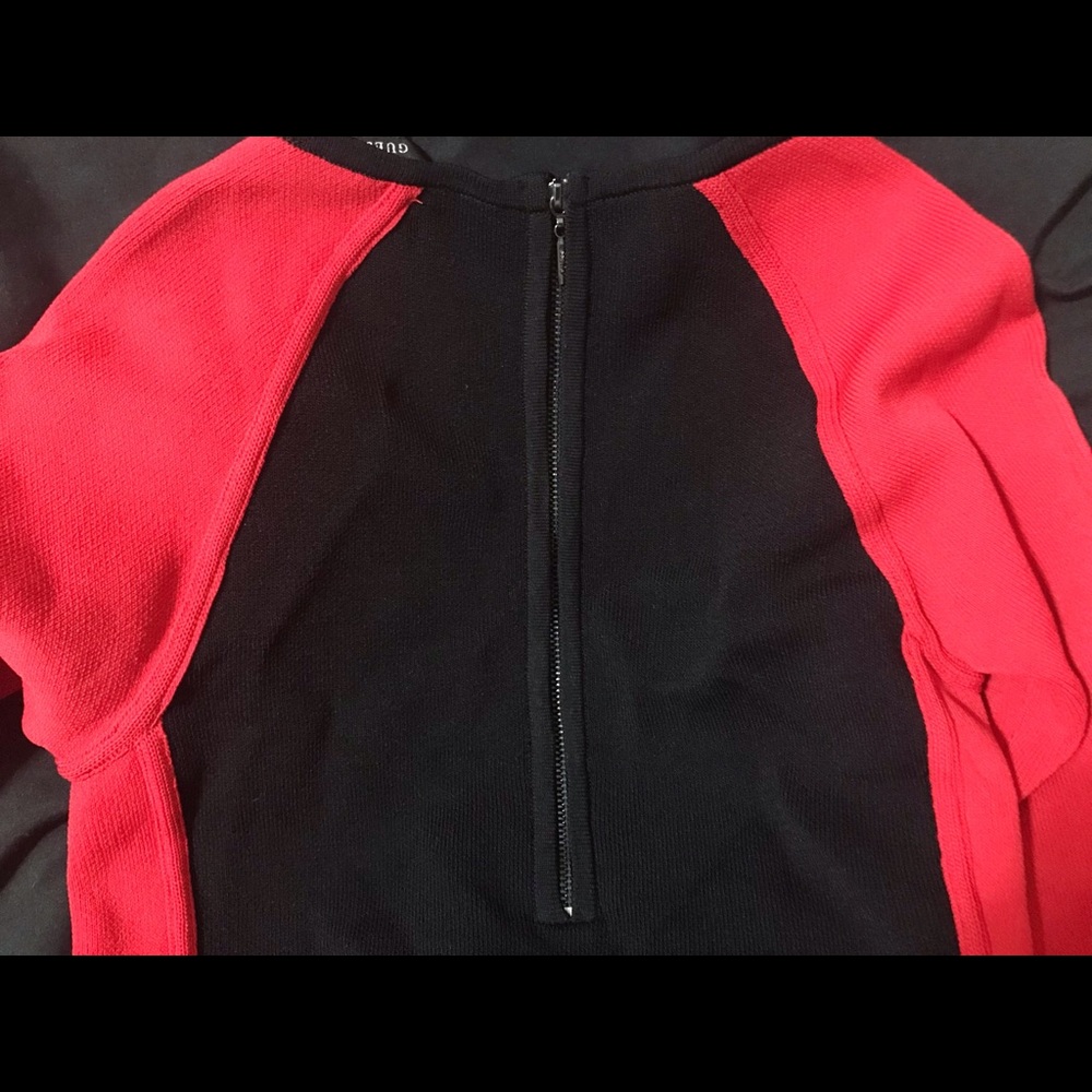Guess Long Sleeve Colourblock Bandage Dress Size M - Picture 4 of 4